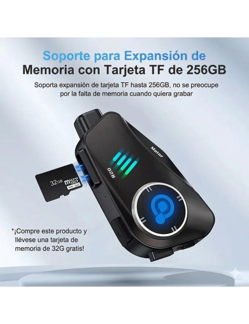Intercomunicador Casco Moto Q28-2x Cámara Hd 1080p Wifi
