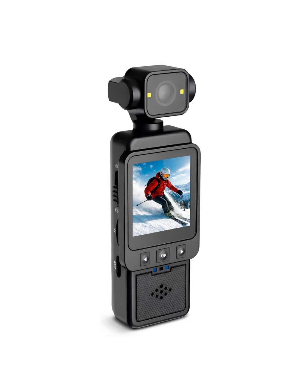 Mini Cámara Gimbal 4k Vlogging Wifi Rotación 270 Pantalla Hd