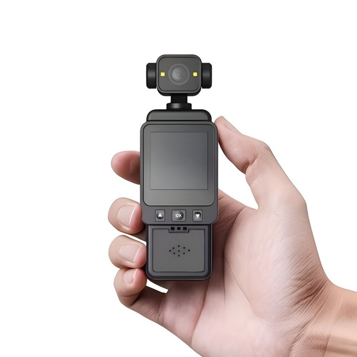 Mini Cámara Gimbal 4k Vlogging Wifi Rotación 270 Pantalla Hd