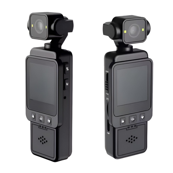 Mini Cámara Gimbal 4k Vlogging Wifi Rotación 270 Pantalla Hd