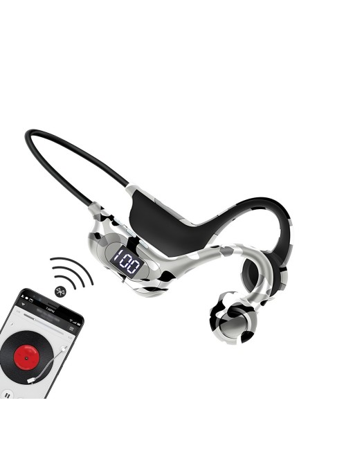 Audífonos Conducción Ósea Bluetooth 5.3 Pantalla Led Akz-g6