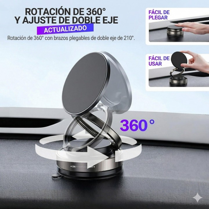 Soporte Magnético Celular Carro Succión Al Vacío 360 Magsafe