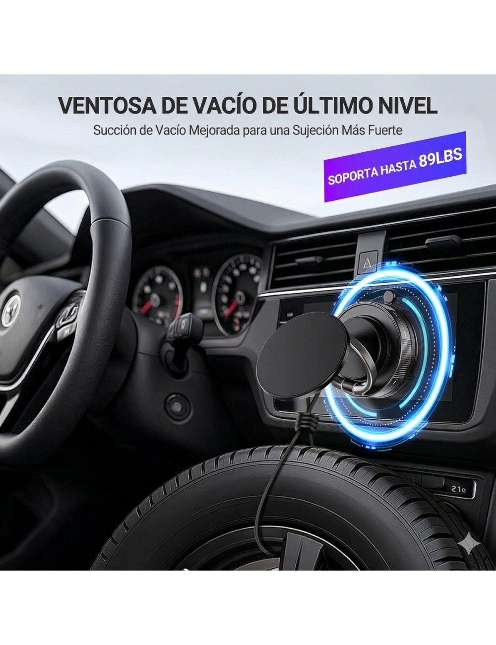 Soporte Magnético Celular Carro Succión Al Vacío 360 Magsafe
