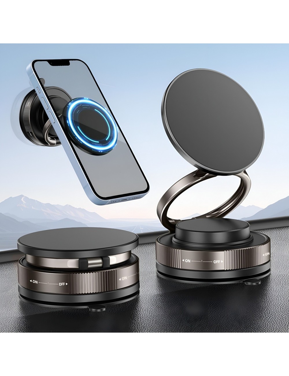 Soporte Magnético Celular Carro Succión Al Vacío 360 Magsafe