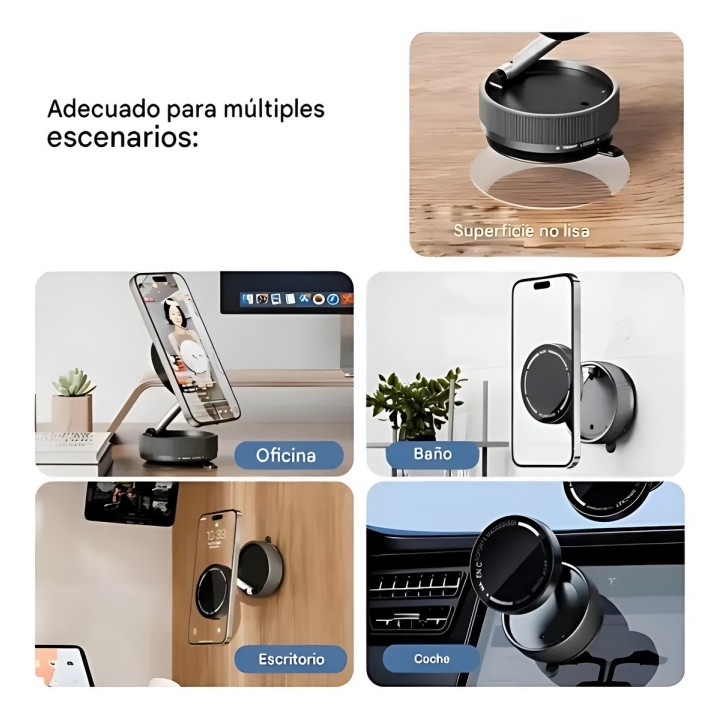 Soporte Magnético Celular Carro Succión Al Vacío 360 Magsafe