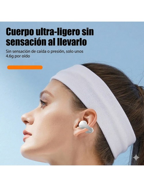 Audífonos Conducción Ósea Open Ear Clip Bluetooth 5.3 P-q3