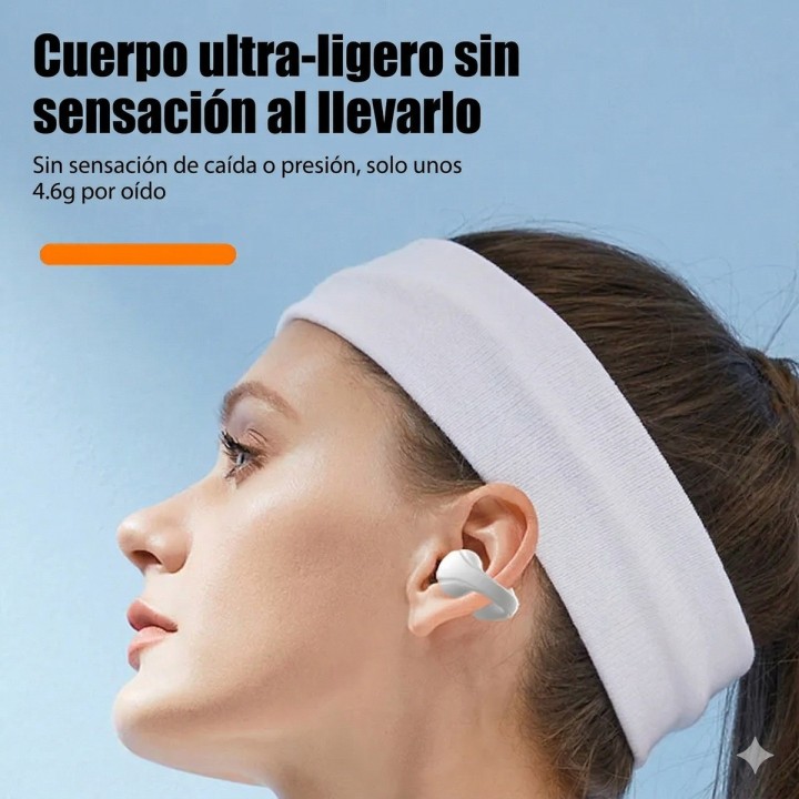 Audífonos Conducción Ósea Open Ear Clip Bluetooth 5.3 P-q3