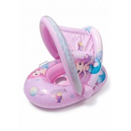 Flotador Inflable Para Bebé Con Sombrilla Diseño De Sirena