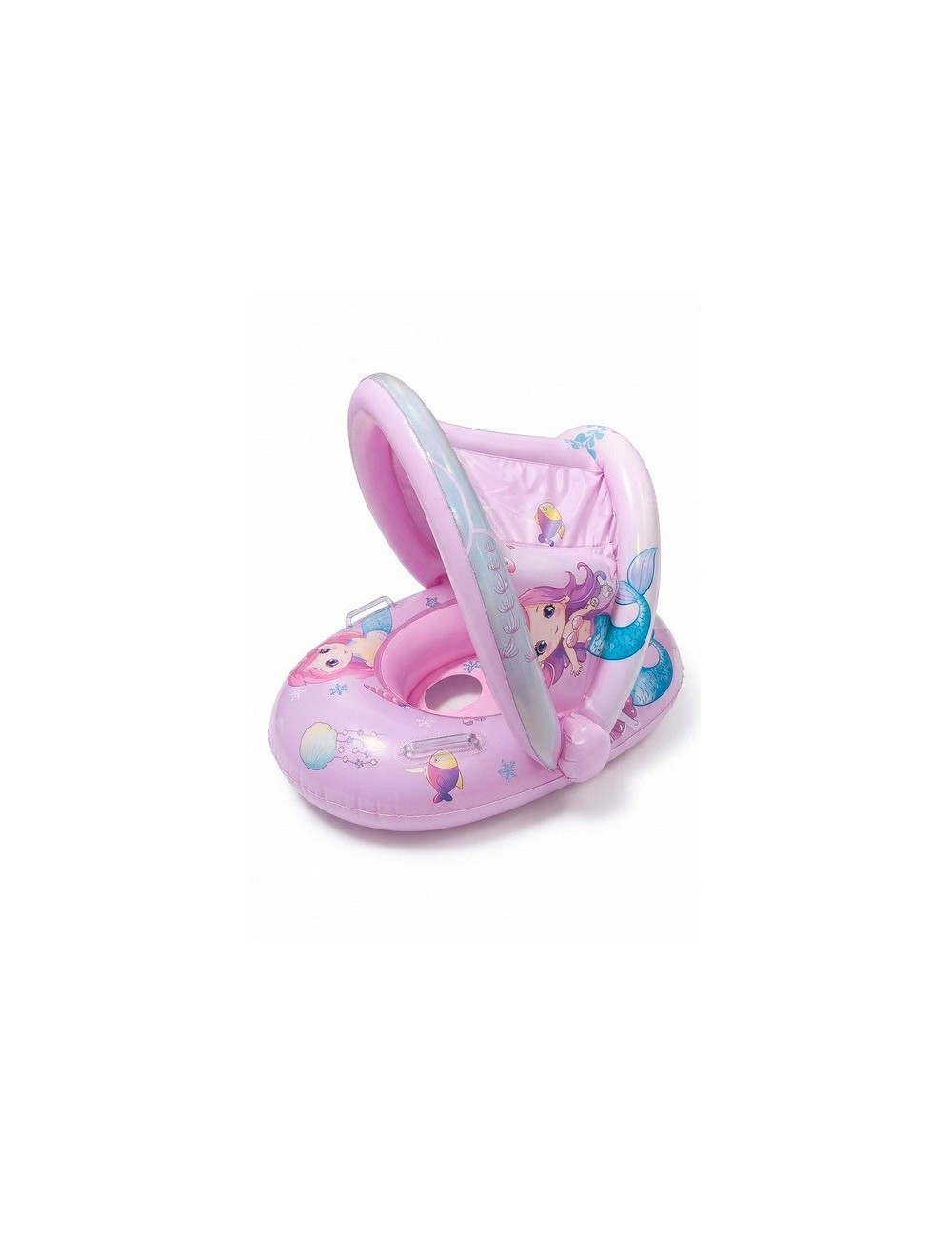 Flotador Inflable Para Bebé Con Sombrilla Diseño De Sirena