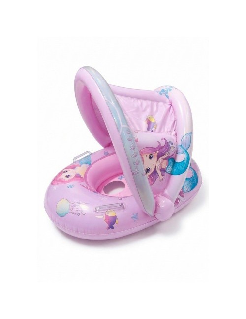 Flotador Inflable Para Bebé Con Sombrilla Diseño De Sirena