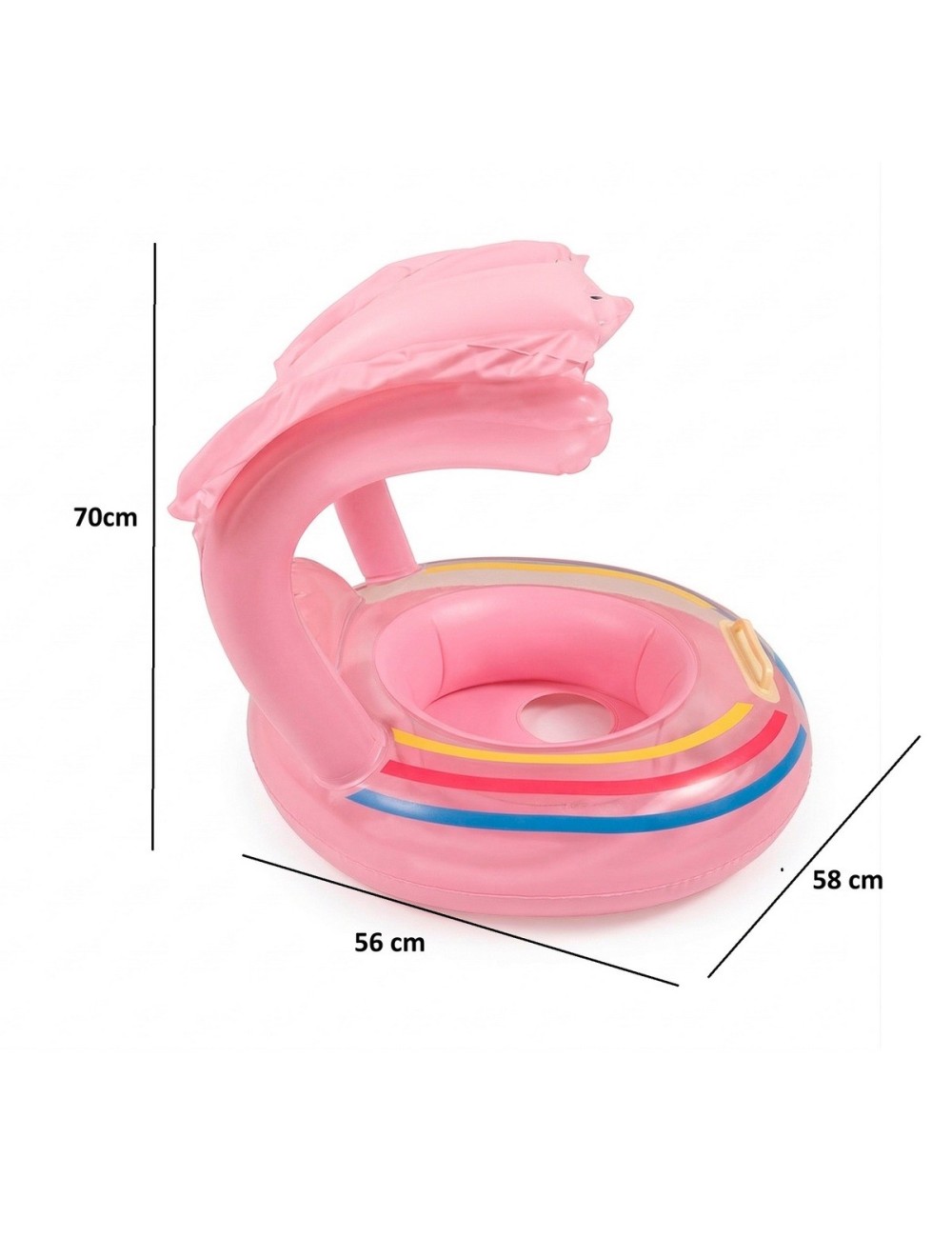 Flotador Bebé Con Techo Parasol Y Asiento Seguro Antivuelco