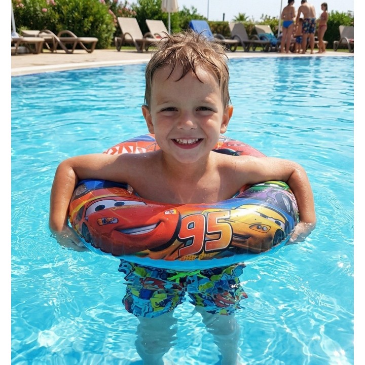 Flotador Inflable Cars Rayo Mcqueen 70cm Piscina Niños