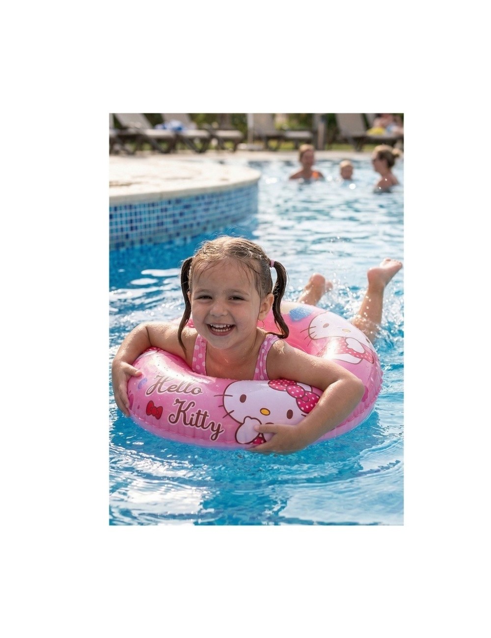 Flotador Inflable Hello Kitty 70cm Niñas Piscina Y Playa