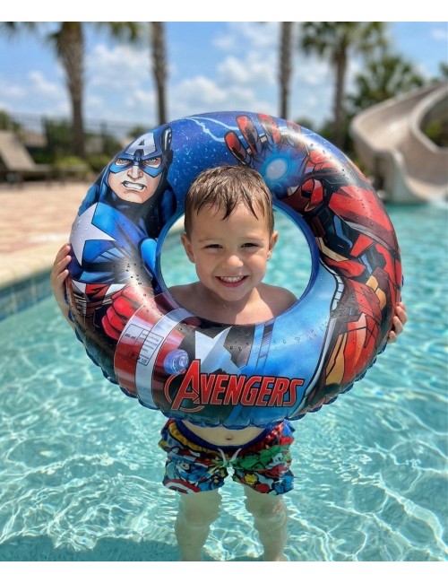 Flotador Inflable Superhéroe 70cm Niños Piscina Y Playa