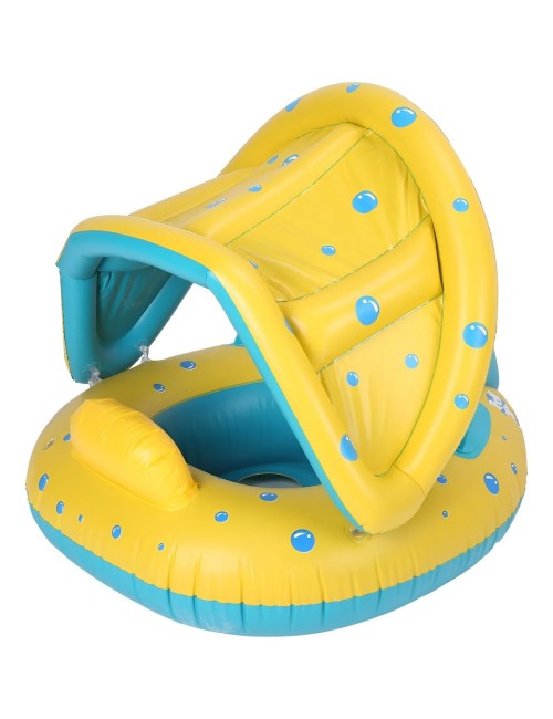 Flotador Boia Bebé Con Parasol Techo Volante Y Pito Piscina