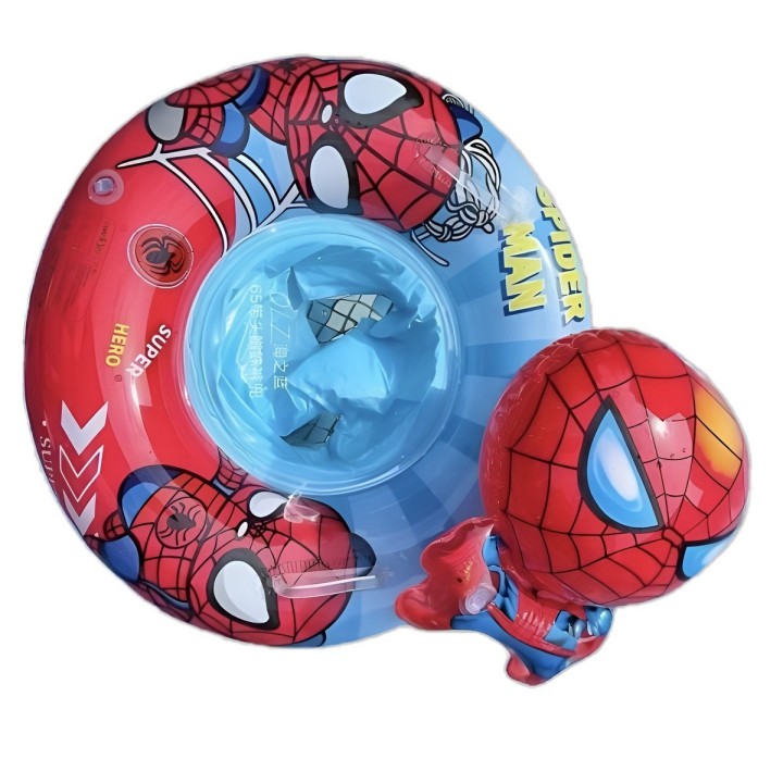 Flotador Boia Bebé Diseño Hombre Araña Con Asiento Piscina