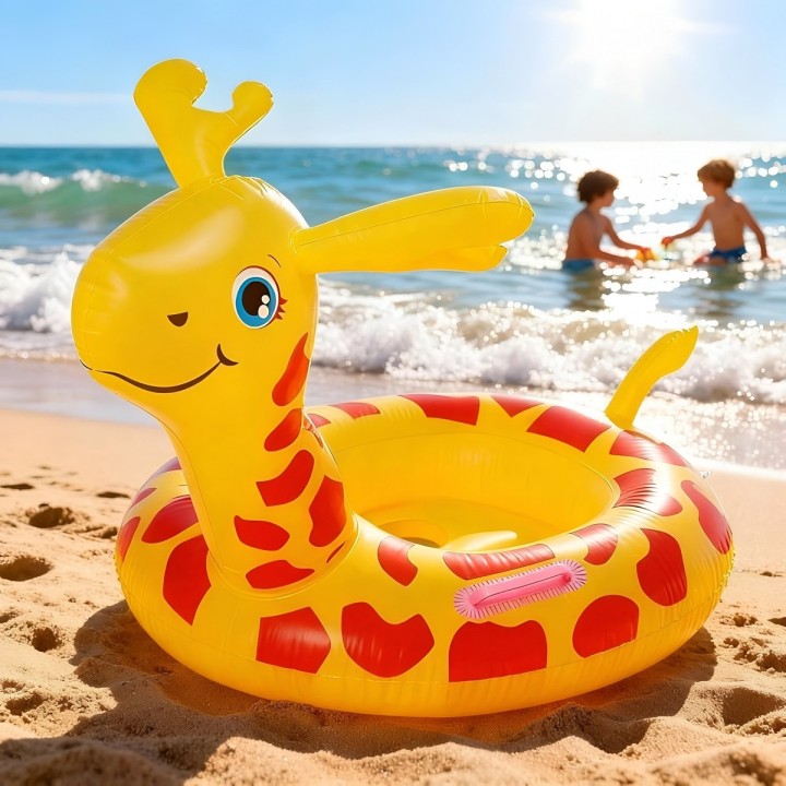 Flotador Boia Bebé Diseño Jirafa Con Asiento Para Piscina