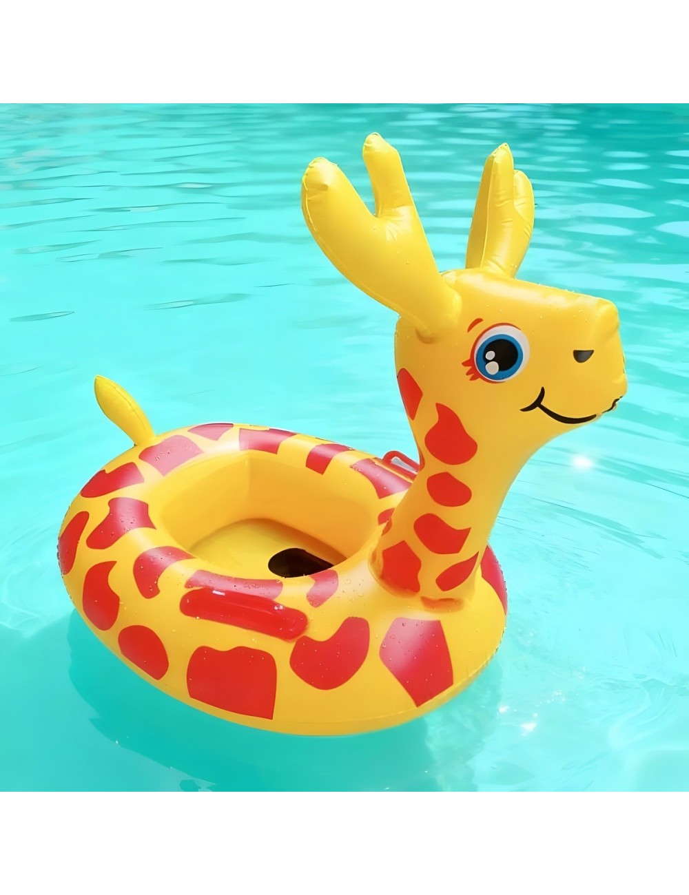 Flotador Boia Bebé Diseño Jirafa Con Asiento Para Piscina