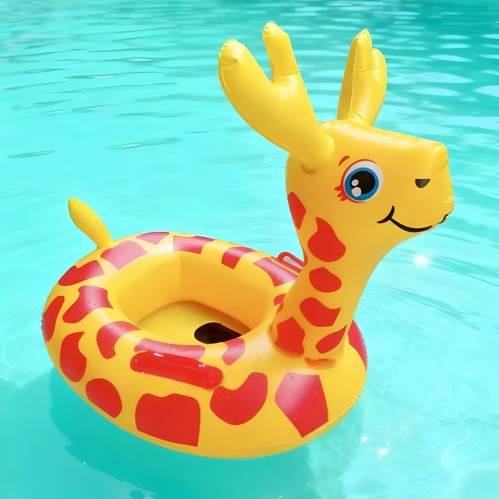 Flotador Boia Bebé Diseño Jirafa Con Asiento Para Piscina