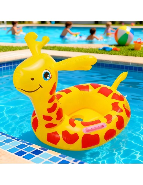 Flotador Boia Bebé Diseño Jirafa Con Asiento Para Piscina