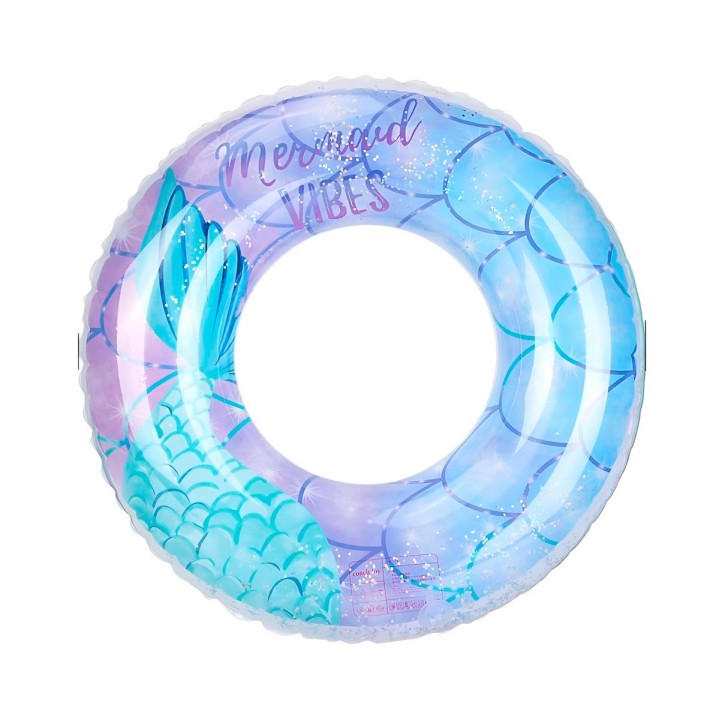 Flotador Boia Sirena Escamas Glitter Piscina Playa 60cm