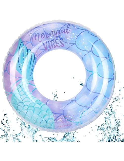 Flotador Boia Sirena Escamas Glitter Piscina Playa 60cm