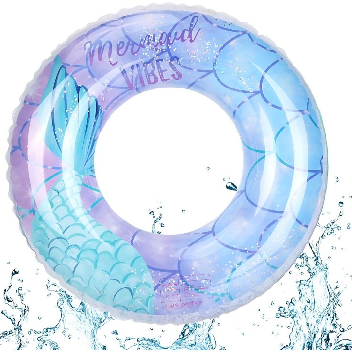 Flotador Boia Sirena Escamas Glitter Piscina Playa 60cm