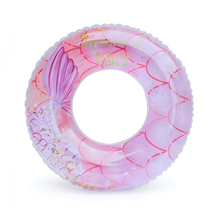 Flotador Boia Sirena Escamas Glitter Piscina Playa 60cm