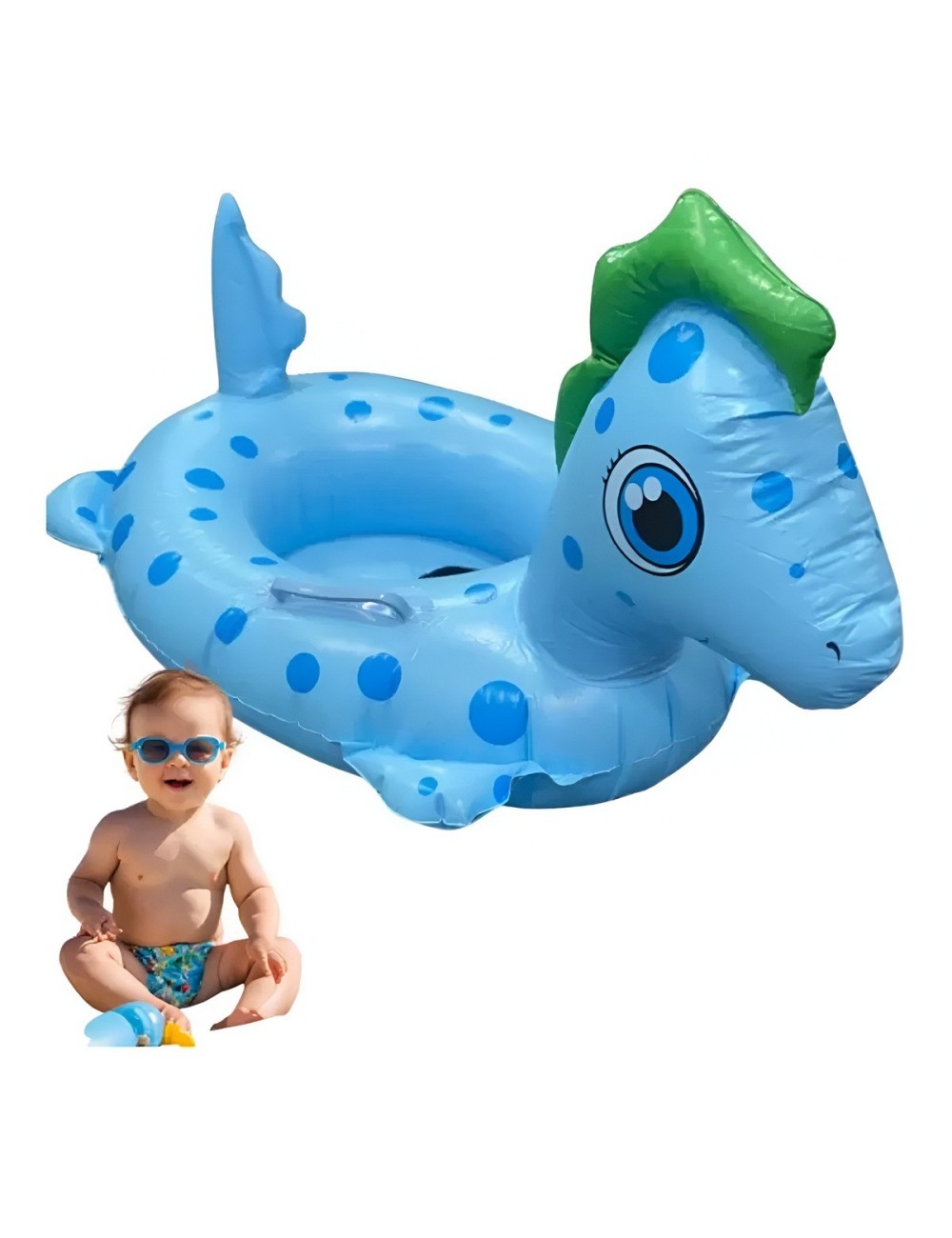 Flotador Inflable Caballito De Mar Con Asiento Para Bebés