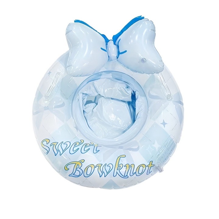 Flotador Inflable Para Niñas Con Lazo Sweet Bowknot Celeste