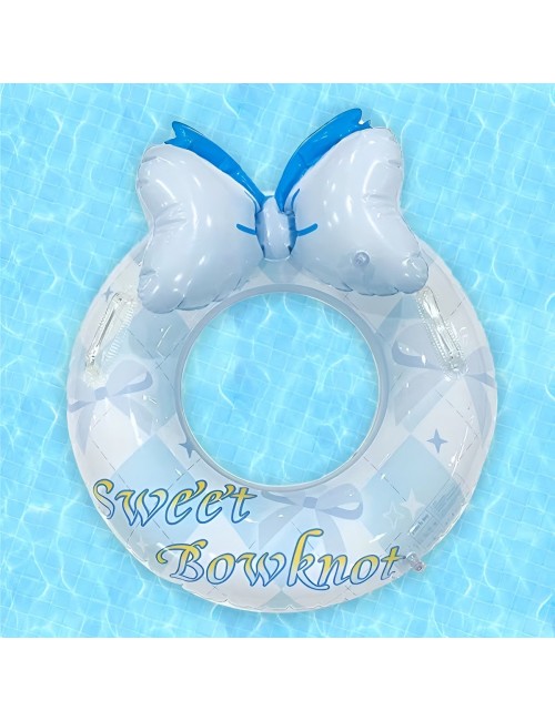 Flotador Inflable Para Niñas Con Lazo Sweet Bowknot Celeste