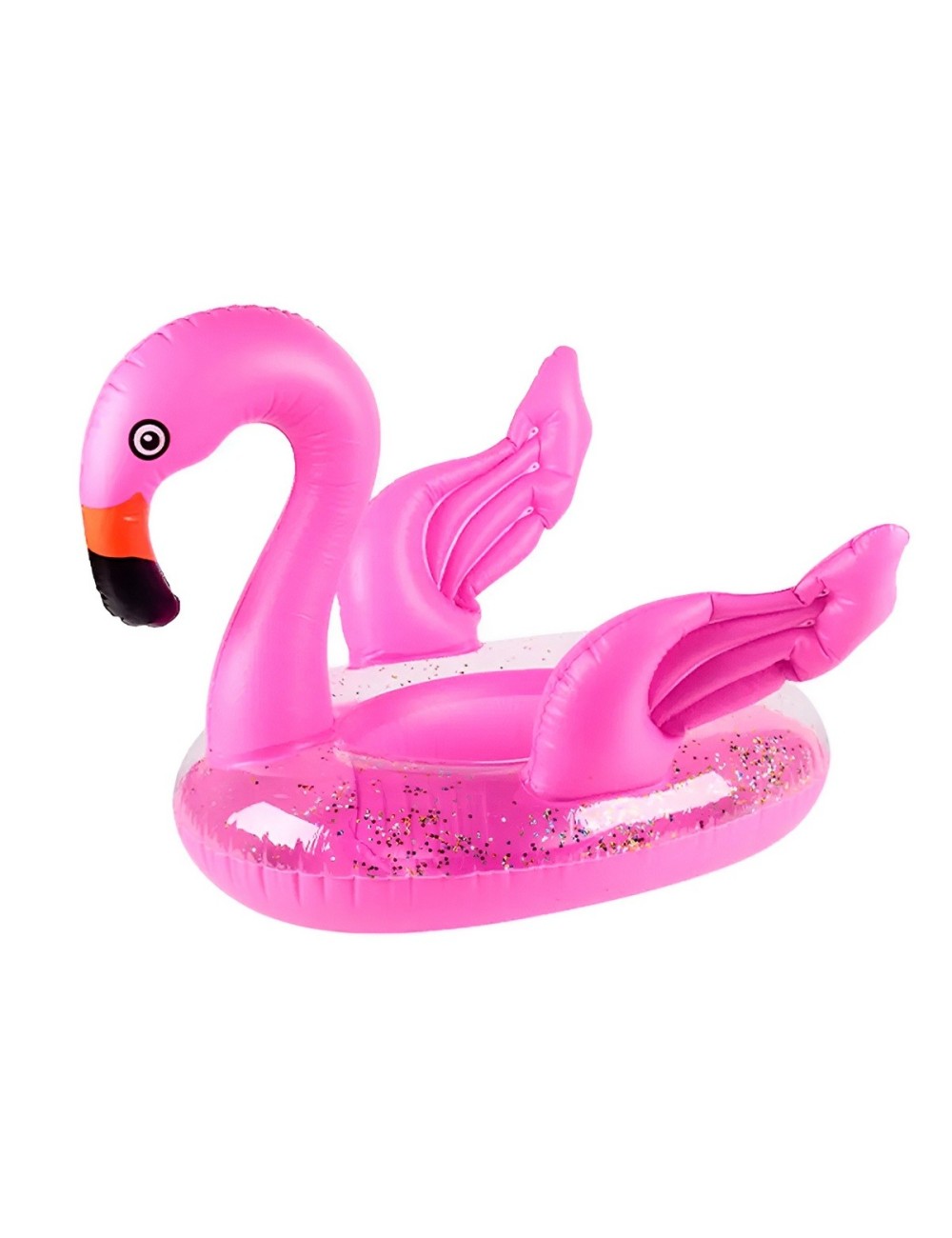 Inflable Bebé Flotador De Flamingo Rosado Con Escarcha