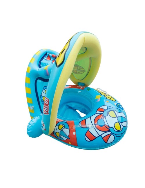 Flotador Inflable Robot Para Bebé Con Techo Parasol Asiento