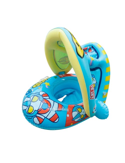 Flotador Inflable Robot Para Bebé Con Techo Parasol Asiento