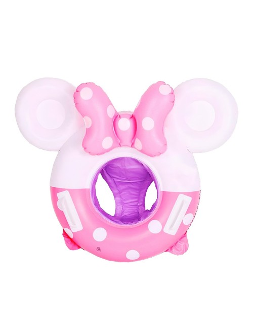 Inflable Bebé Flotador Con Asiento Diseño Minnie Mouse Rosa