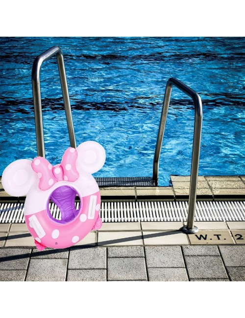 Inflable Bebé Flotador Con Asiento Diseño Minnie Mouse Rosa