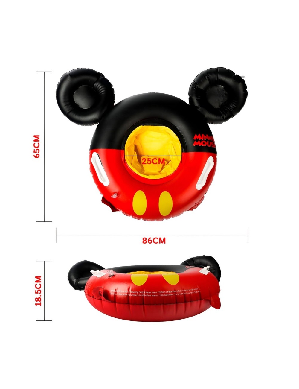 Flotador Inflable Mickey Mouse Con Asiento Para Bebés Niños