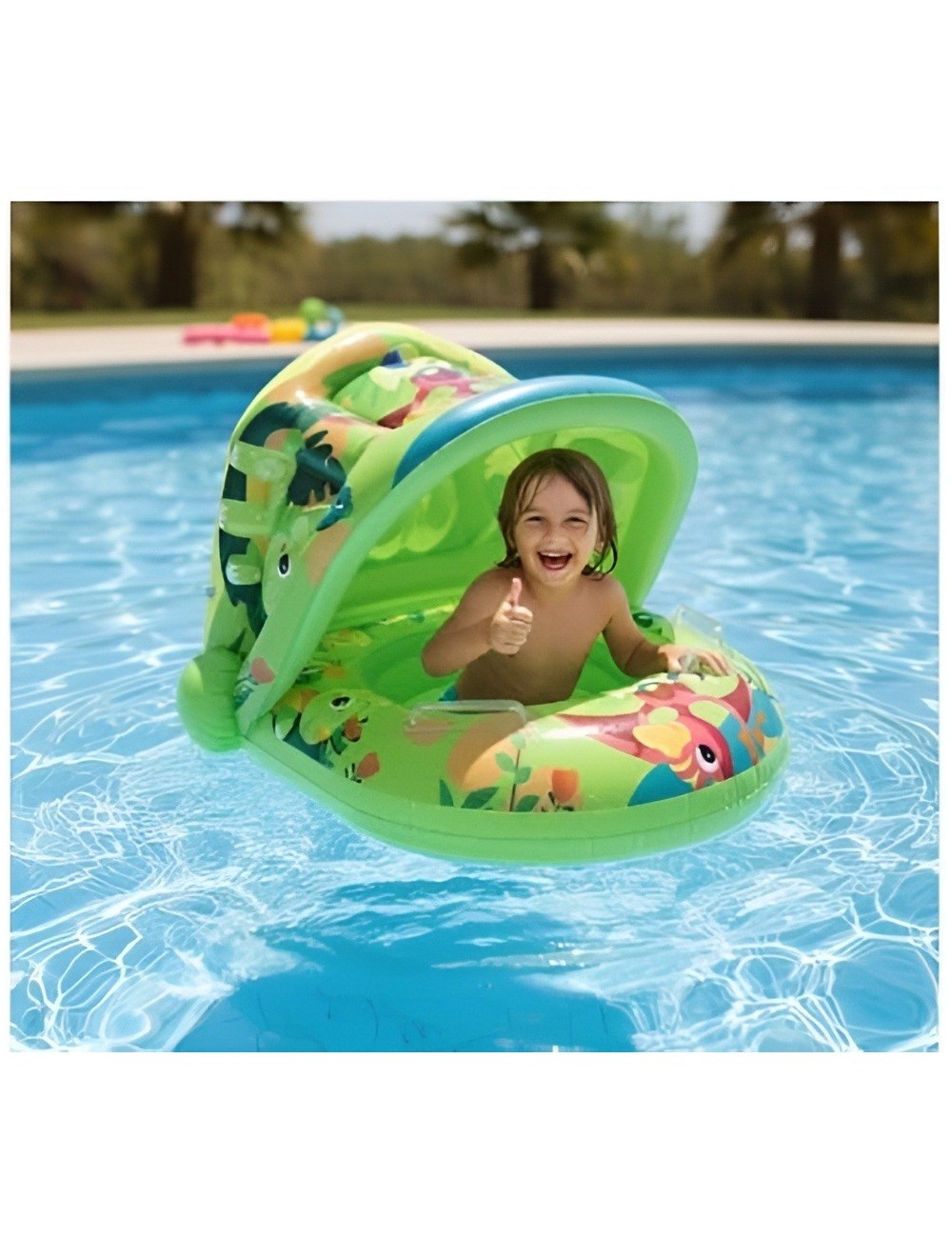 Título Inflable Bebé Flotador Con Sombra Diseño Dinosaurios