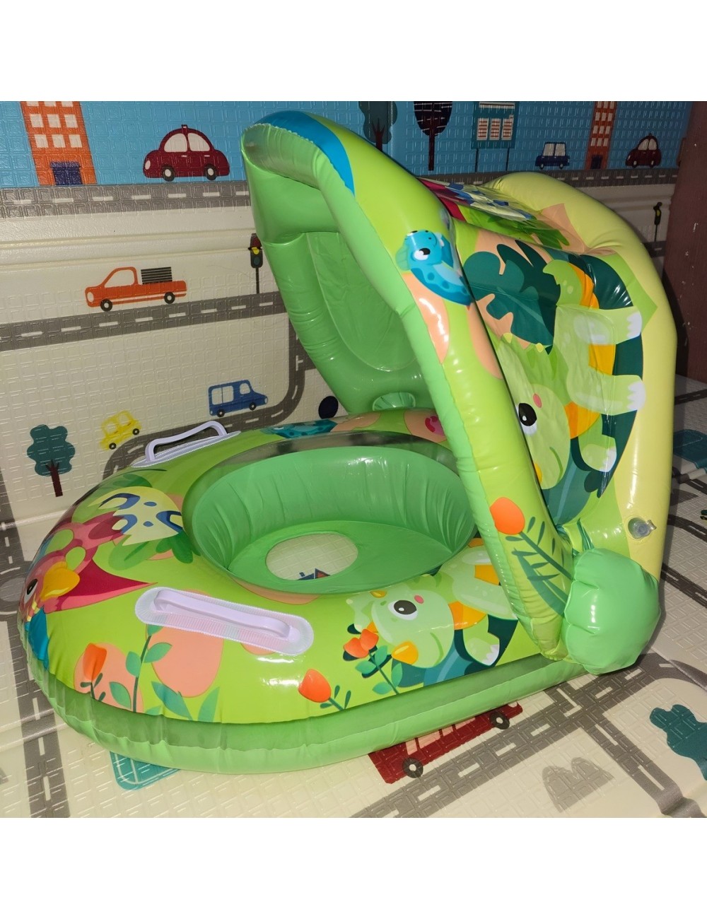 Título Inflable Bebé Flotador Con Sombra Diseño Dinosaurios