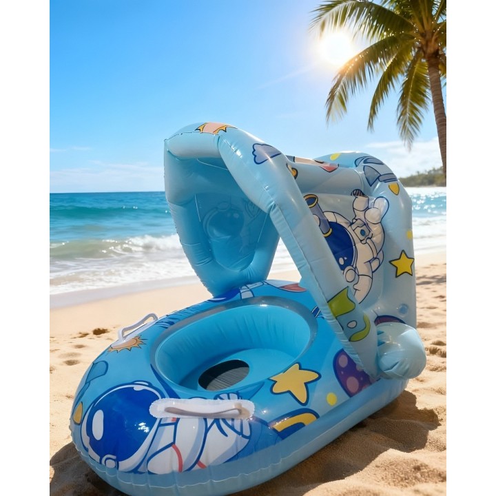 Inflable Bebé Flotador Con Sombra Diseño Astronauta