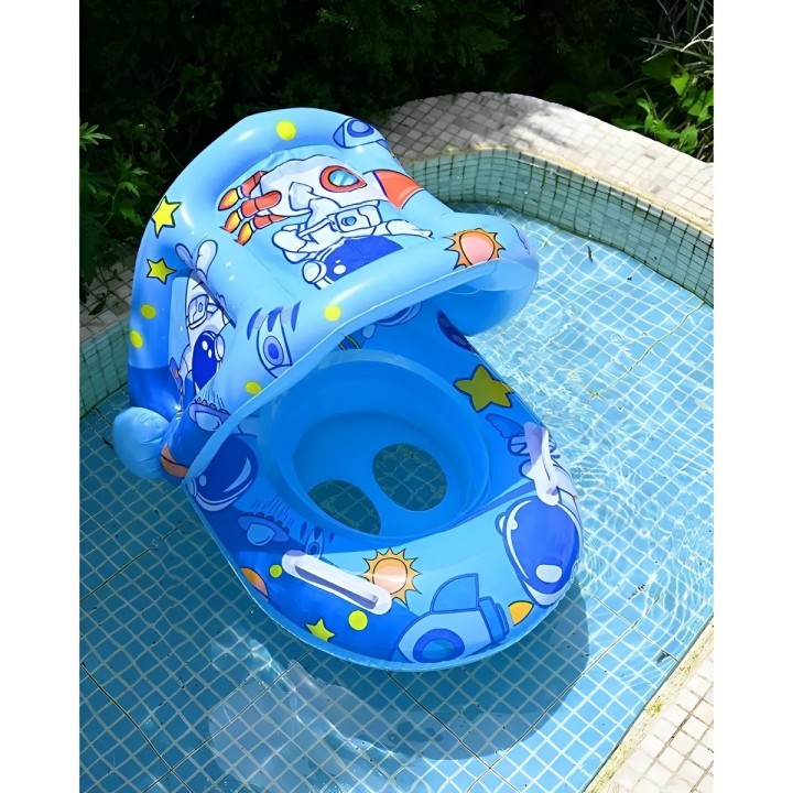 Inflable Bebé Flotador Con Sombra Diseño Astronauta