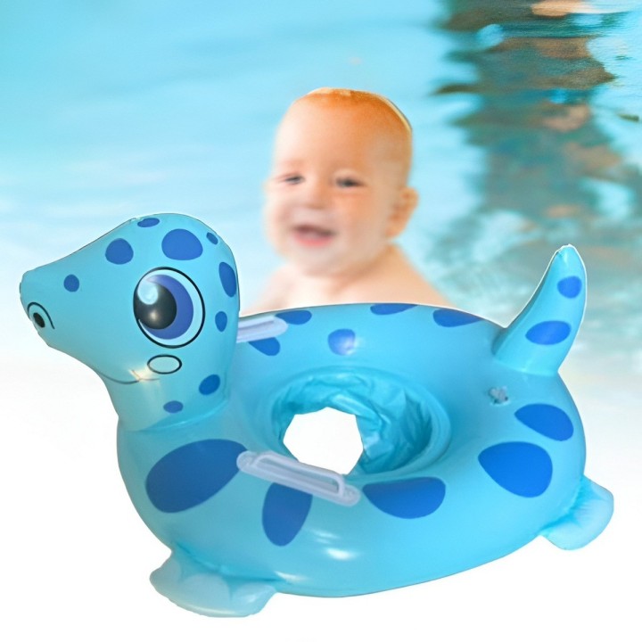 Flotador Inflable Dinosaurio Con Asiento Y Asas Para Bebés