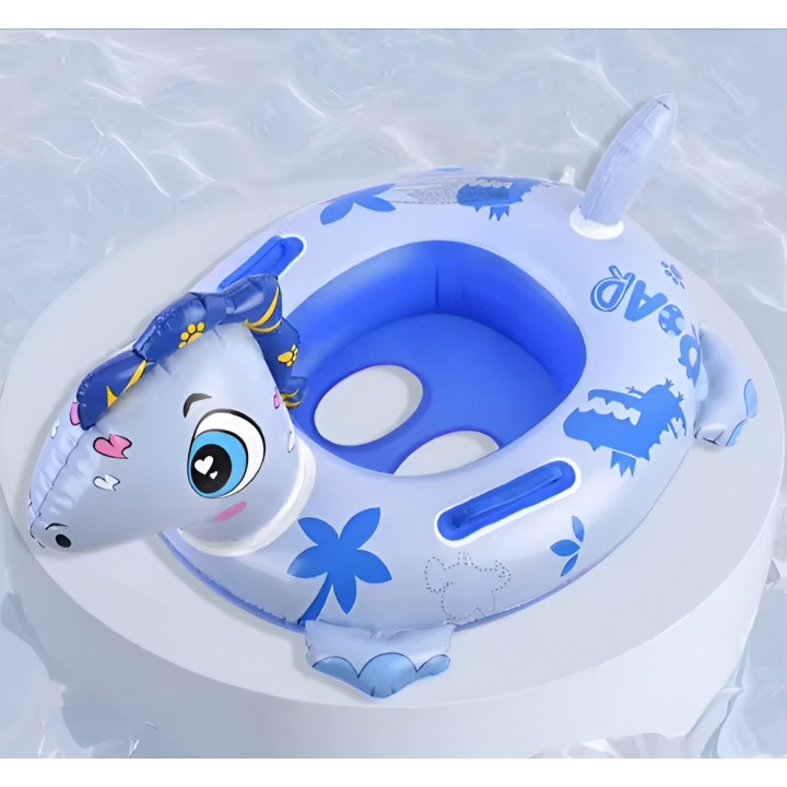 Flotador Inflable Dinosaurio Con Asiento Y Asas Para Bebés