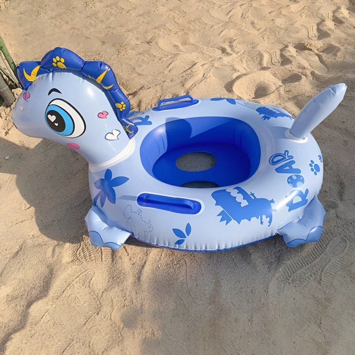 Flotador Inflable Dinosaurio Con Asiento Y Asas Para Bebés