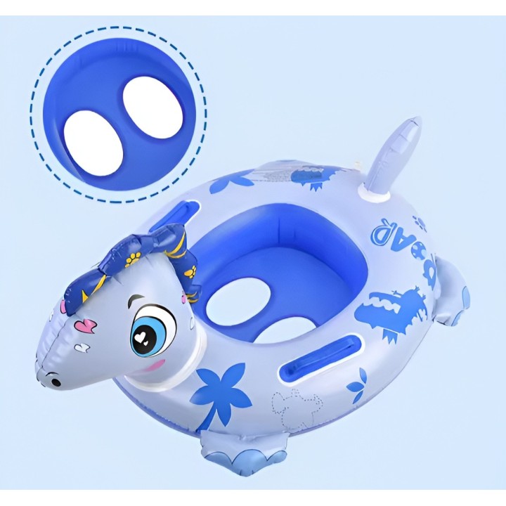 Flotador Inflable Dinosaurio Con Asiento Y Asas Para Bebés