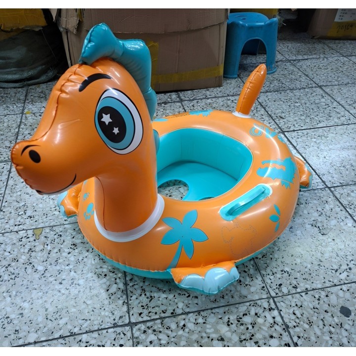 Flotador Inflable Dinosaurio Con Asiento Y Asas Para Bebés