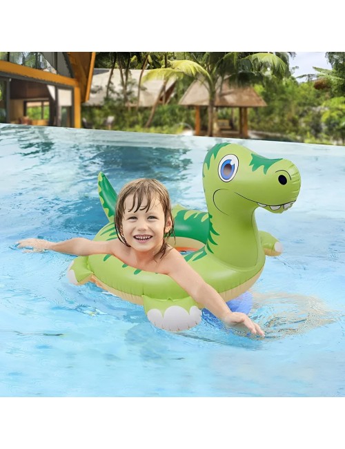 Flotador Inflable Dinosaurio Con Asiento Y Asas Para Bebés