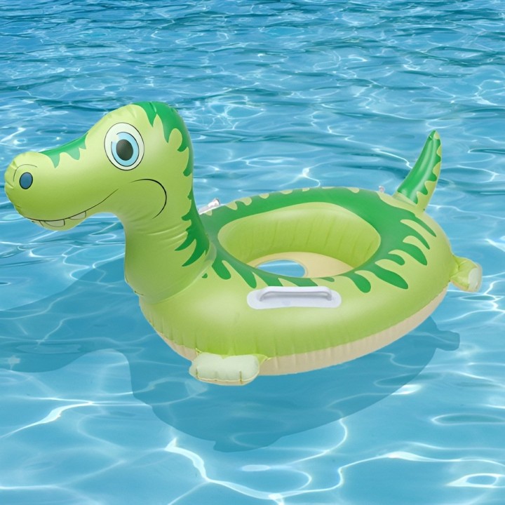 Flotador Inflable Dinosaurio Con Asiento Y Asas Para Bebés