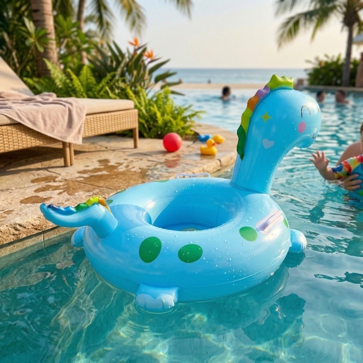Flotador Inflable Para Bebé Diseño De Dinosaurio Con Asiento