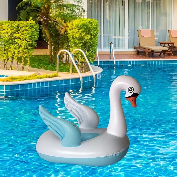 Flotador Boia Bebé Diseño Cisne Con Asiento Para Piscina